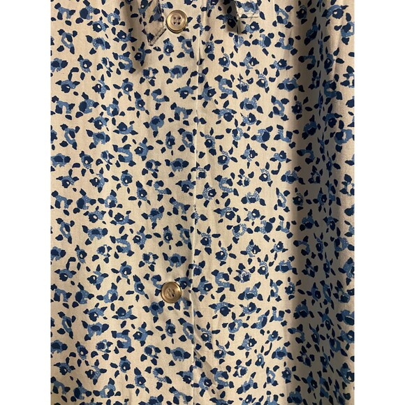 SpringTime Duster/Night wear  Blue Floral Size Small - Picture 3 of 7